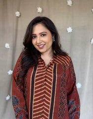 Indigo Ajrakh blouse