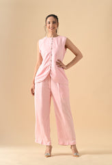 Avry Casual Cotton Coat and Pant Suit