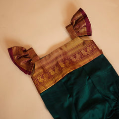 Ayla Green & Maroon Cotton Set