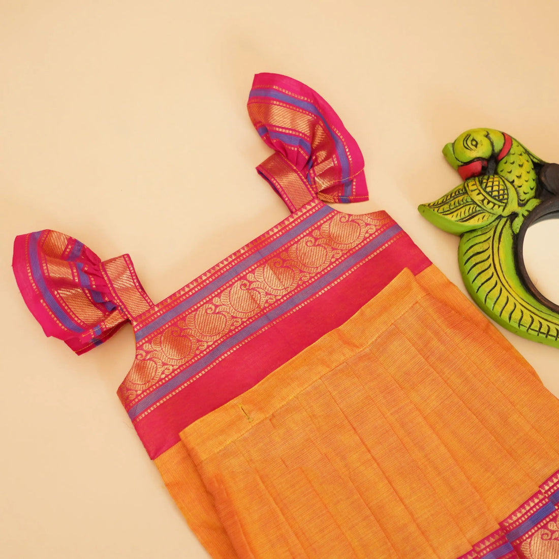 Ayla Orange & Pink Romper Set