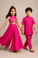 Basic Hot Pink Kurta Set