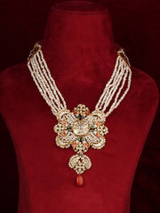 Basra Navratna Pearl Mishr Necklace