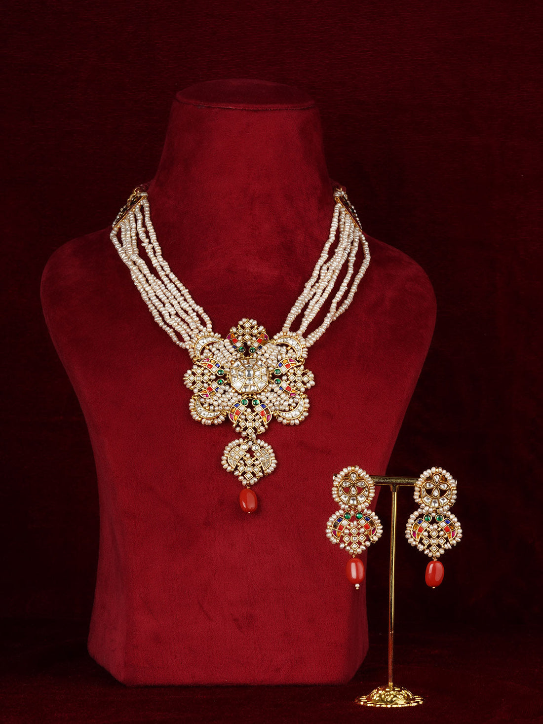 Basra Navratna Pearl Mishr Necklace – MR-S901N