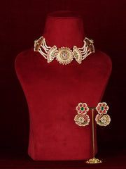 Basra Edit: Real Pearls Gold Mishr Necklace Set MR-S852M