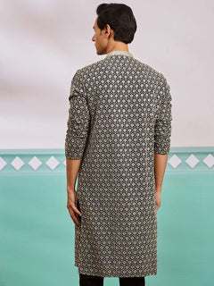 Meher Peach Embroidered Kurta