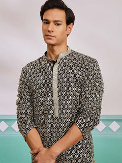 Meher Peach Embroidered Kurta