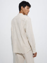 Casual cotton shirt with paisley design