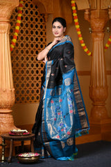 Black Paithani saree