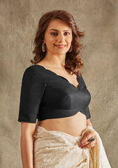 Readymade blouse with V neckline