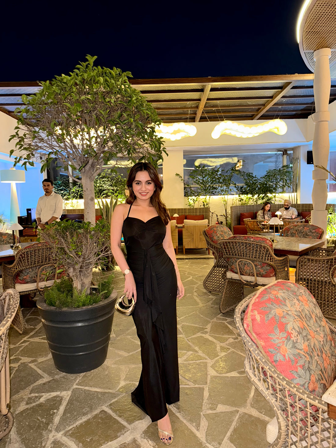 lycra black dress
