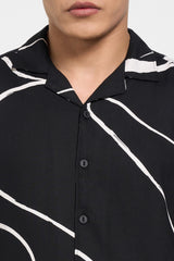 Men's casual black shirt