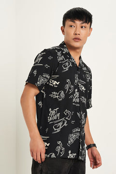 Relaxed fit half sleeve shirt