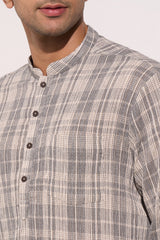 Men's textured kurta shirt