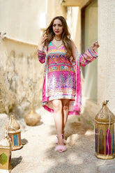 Blush Mirror Dress & Shrug Set