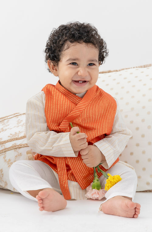 Boys Little Jugnu 3 Pc Bundi Set