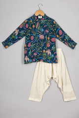 Boys floral kurta patiala set