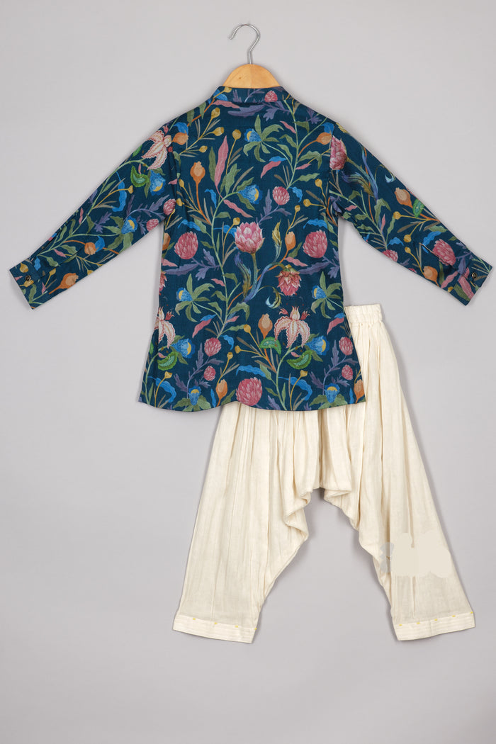 Navy blue kurta for boys