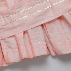 Brother sister peach Embroidered dhoti set