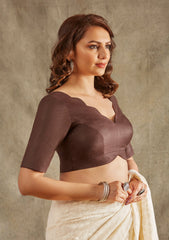 Elbow sleeve blouse design