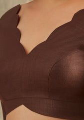 Brown readymade blouse online