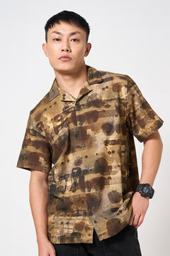 Casual brown shirt men