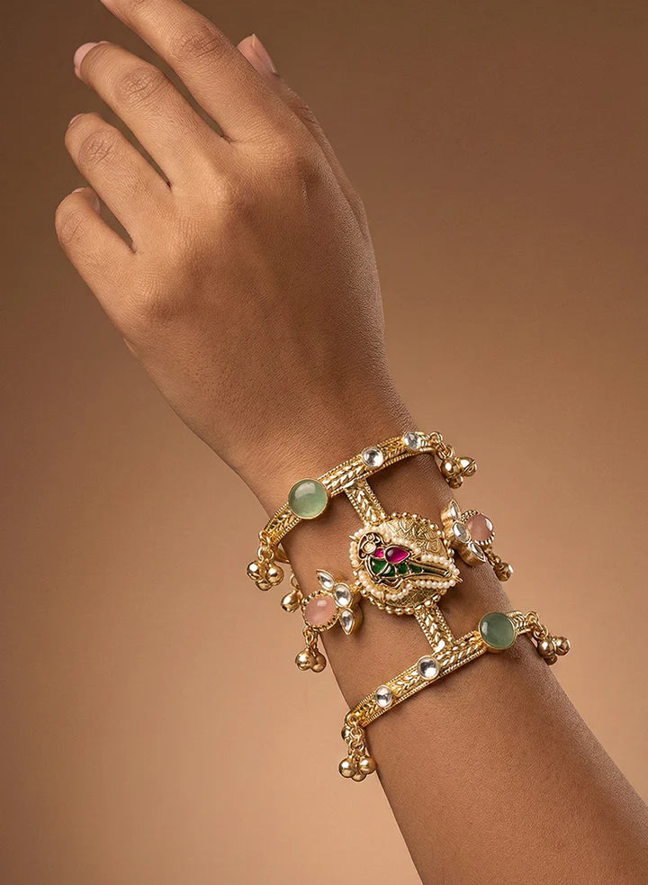 Rajwadi Kundan Bracelet Kangan