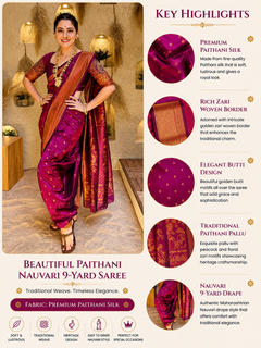 Beautiful Paithani Nauvari 9-Yard Saree Collection