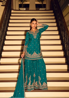 SAYURI DESIGNER KANCHAN CHINNON SILK SUIT