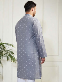 Shahanshah Grey Cotton Kurta
