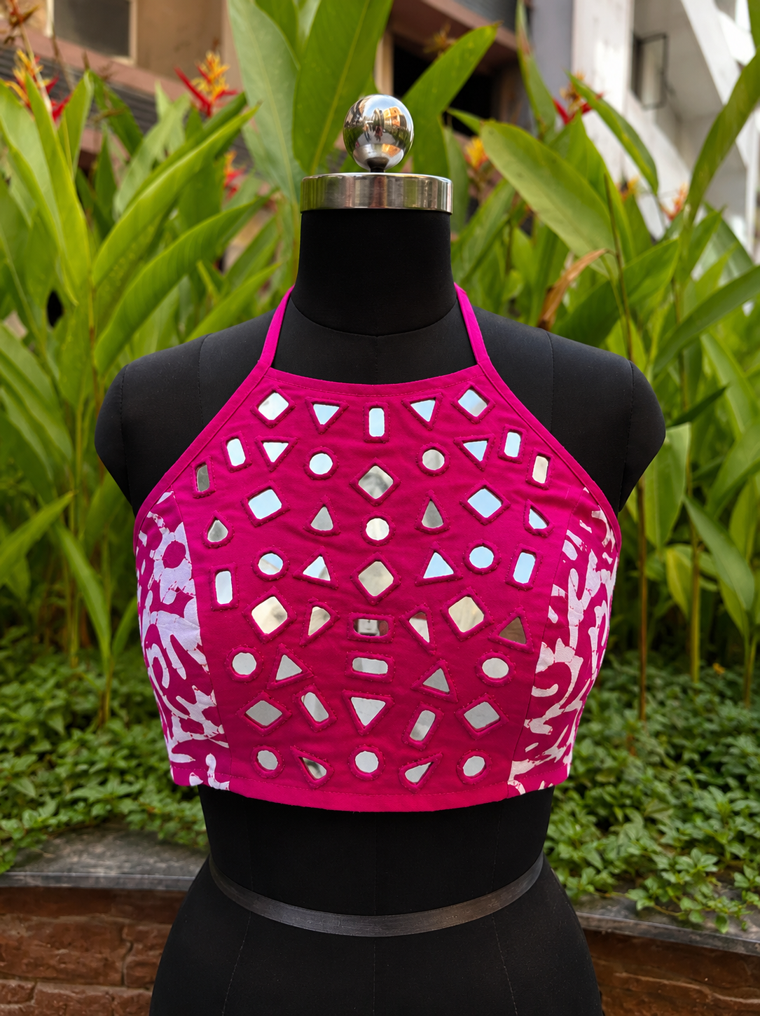 Premium Shisha Work Sleeveless Halter Blouse