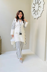 Chic Celestial Cutwork Women's Co-ord Set