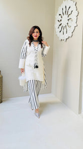 Chic Celestial Cutwork Women's Co-ord Set