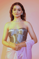 Celestial Silver Corset Blouse