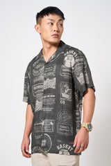 Casual charcoal shirt men