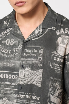 Charcoal button down shirt