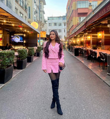 Tweed skirt and jacket set