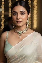 Noor Pearl Kundan Choker Set