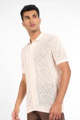 Textured half sleeve shirt