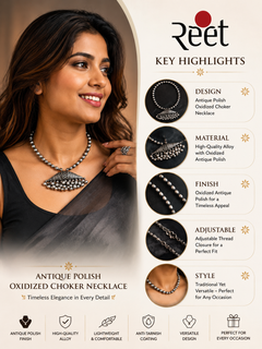 Antique Oxidized Choker Set