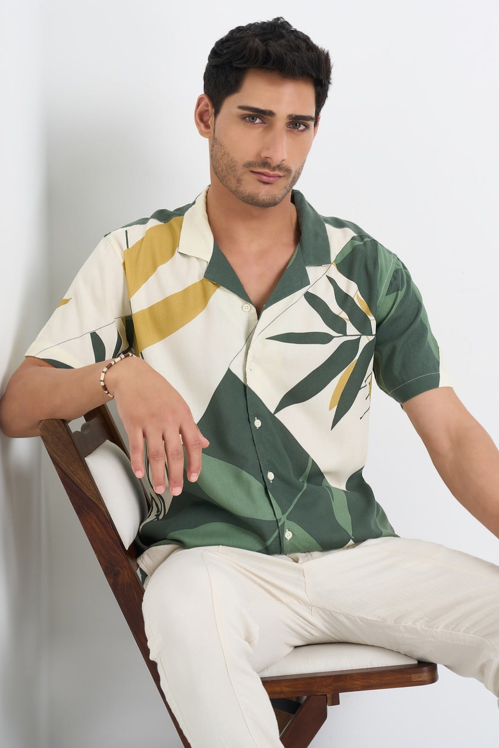Dark Green Slim Fit Men’s Casual Shirt