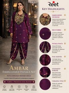 Ambar Embellished Patiala Set