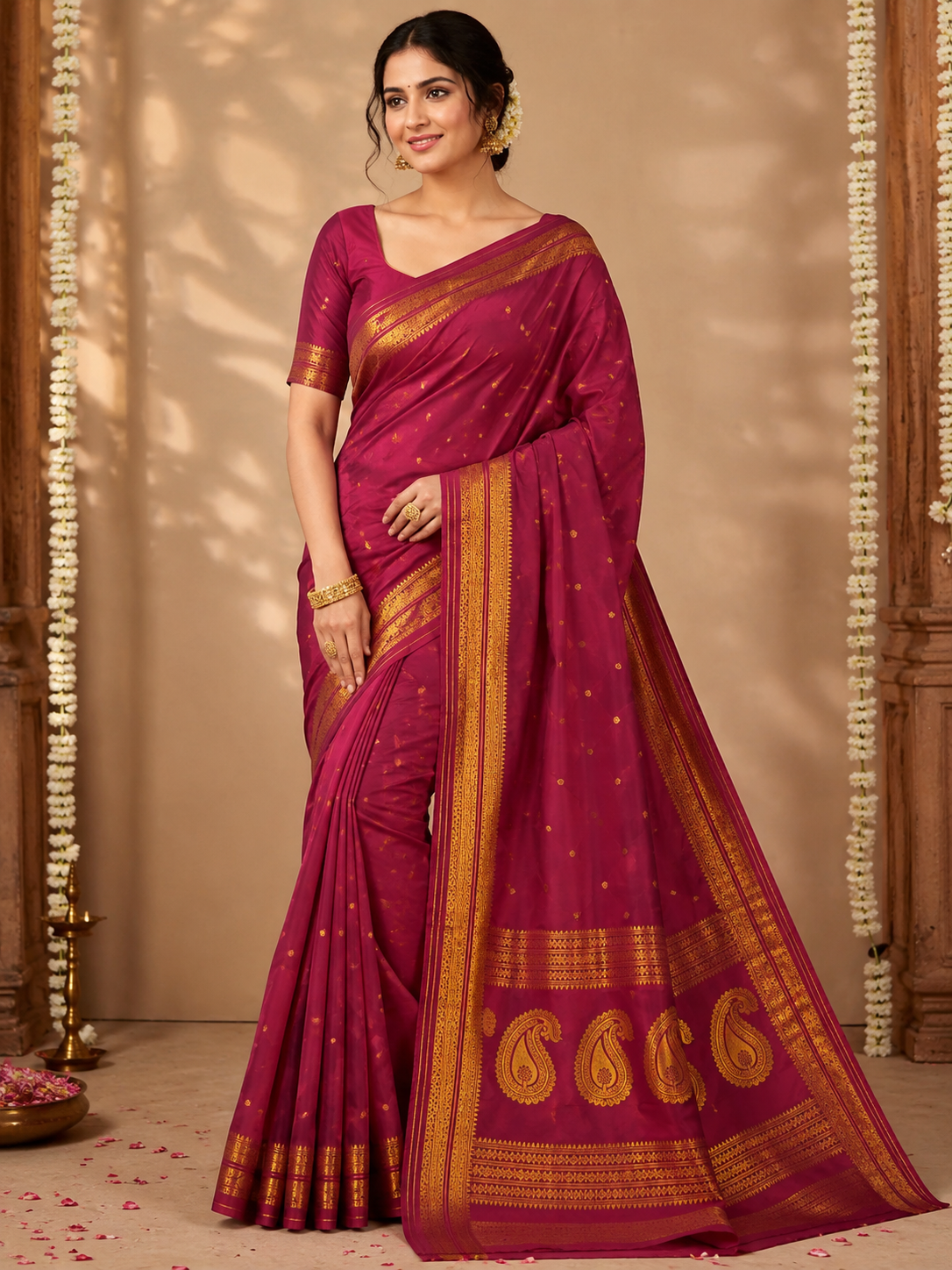 Traditional Narayan Peth Paithani Nauvari Saree