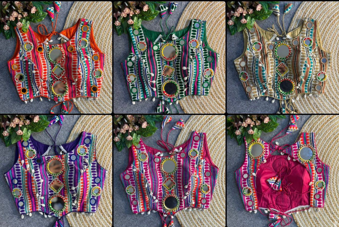 Navratri Rangmahal Mirror Work Blouse