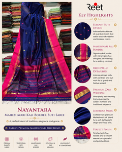 Nayantara Maheshwari Kali Border Buti Saree