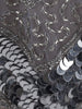 Grey Embellished Beaded High Neck Cape