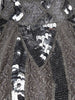 Grey Embellished Beaded High Neck Cape