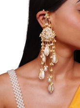 Pearl Shell Statement Earrings – Traditional Indian Jewellery