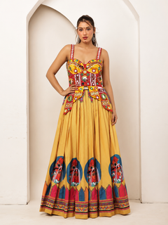 Rajwadi Folk Print skirt