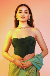 Forest Fantasy Green Corset Blouse