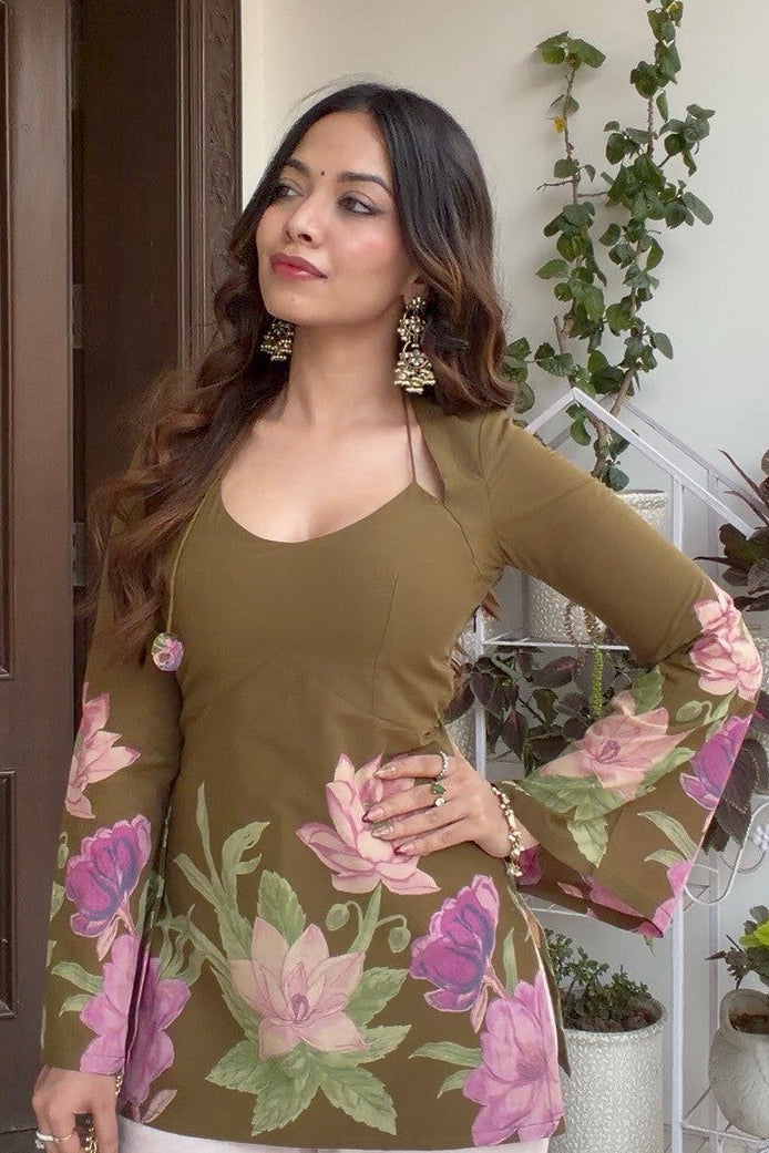 Mocha Bloom Floral Co-Ord Set